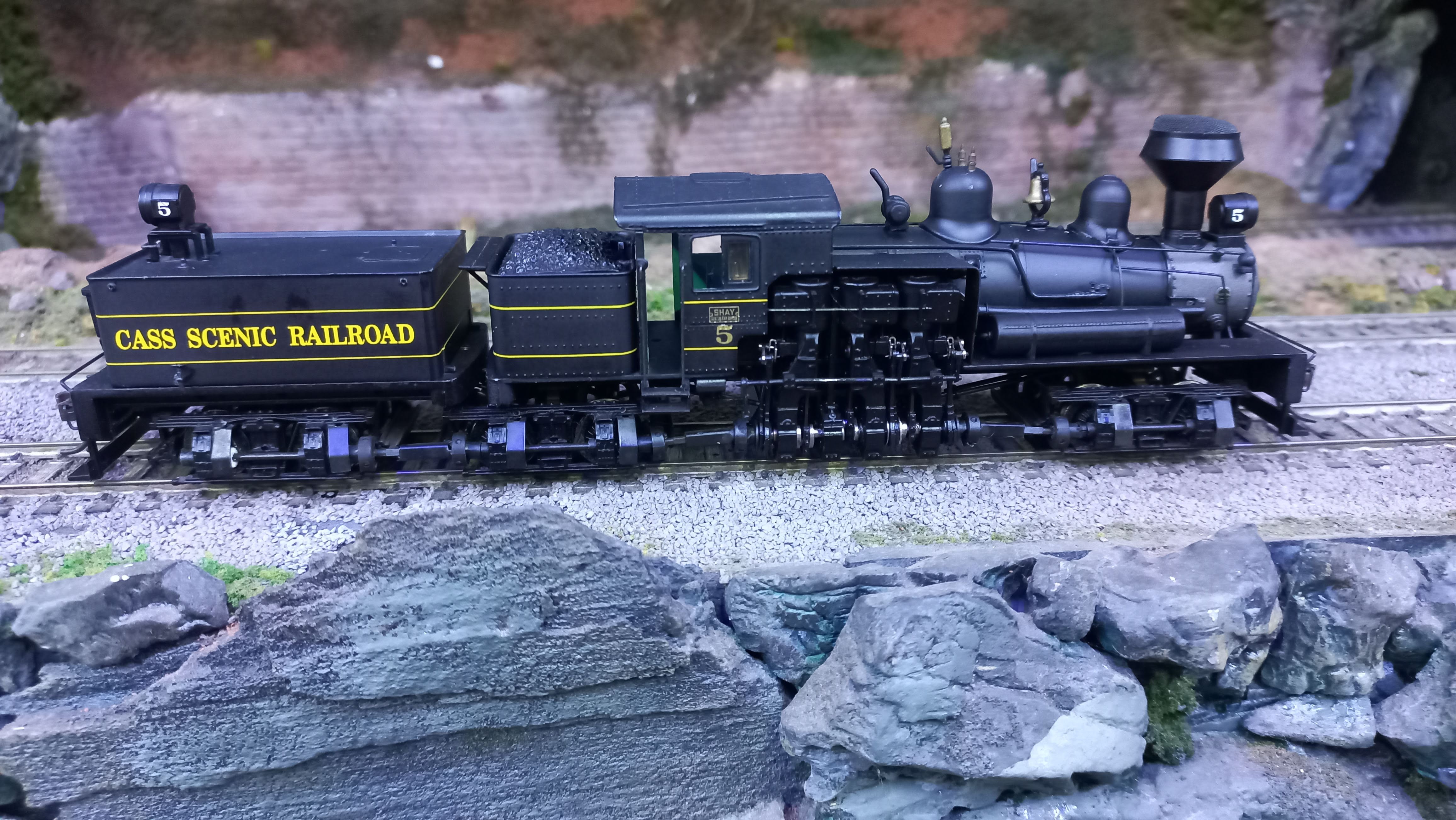 Bachmann - Locomotiva Shay com tender com DCC e Som Cass Scenic Rairoad - SEM A CAIXA ORIGINAL