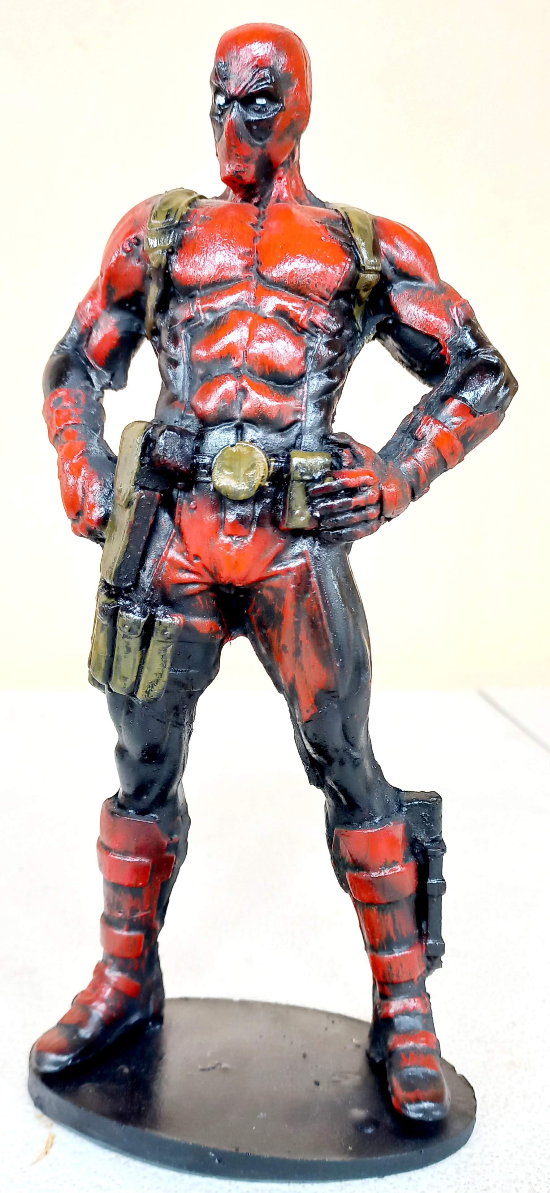 Bonecos Colecionáveis de Resina -Deadpool - 21 cm - RESINA