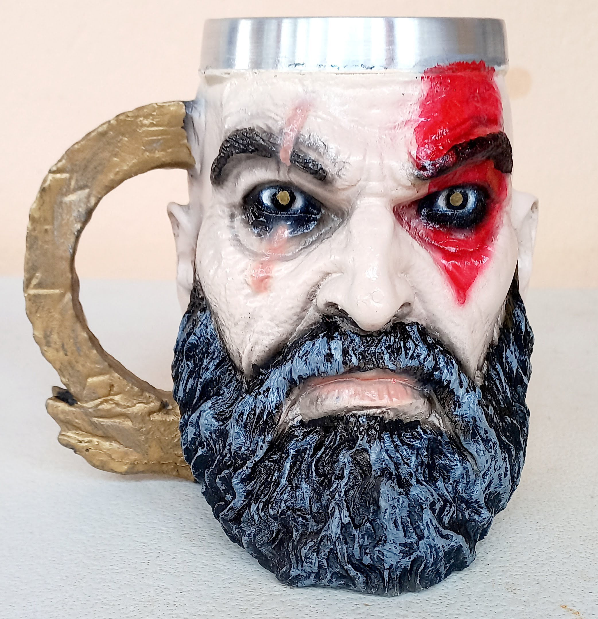 Canecas de Alumínio colecionáveis - Kratos 14 cm largura x 13,5 altura