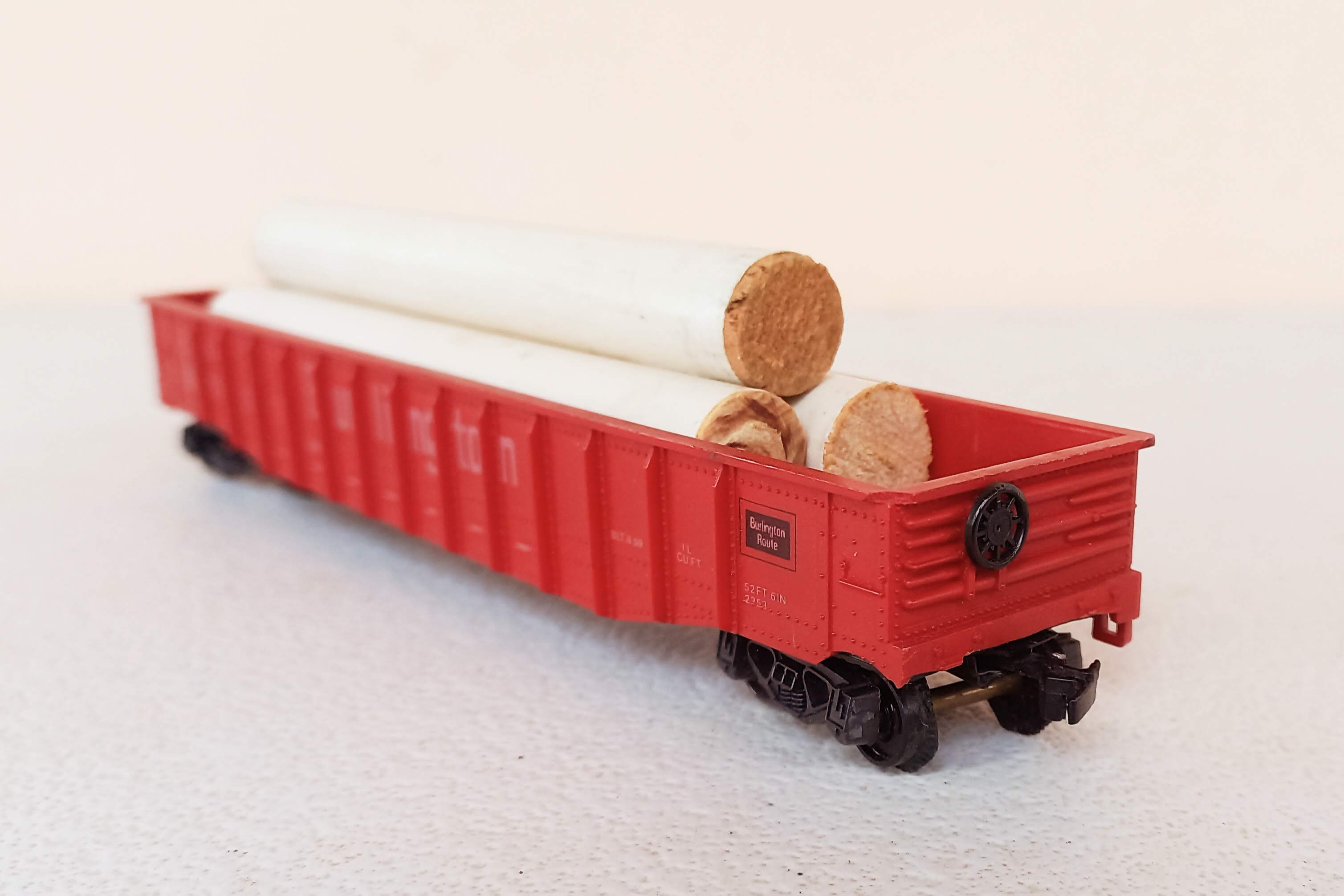 Lima - Vagão Gôndola Baixa Burlington com carga #83116