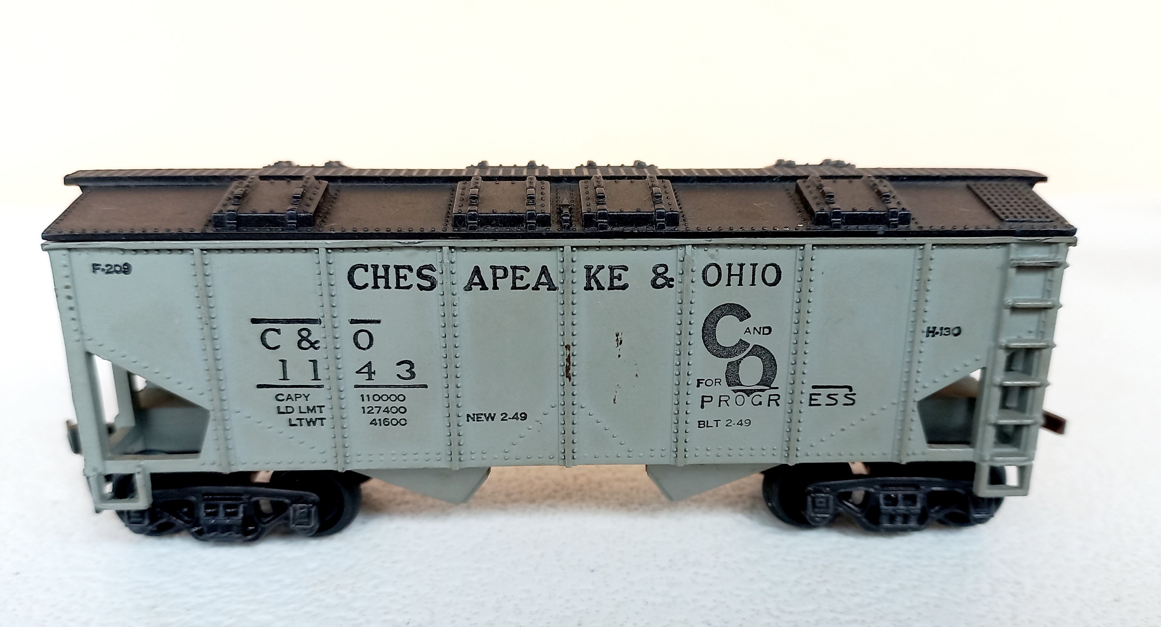 Vagão Hopper Chesapeke & Ohio 2 Baia # 1143