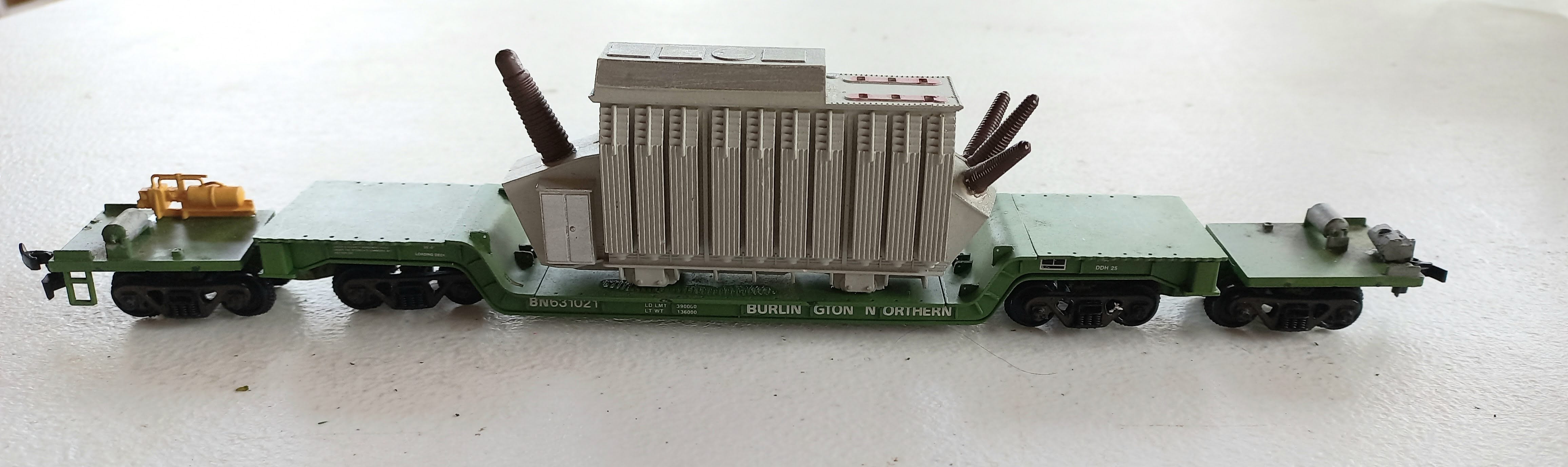 * Vagão Prancha Transporte de Transformador Burlington Northern #631021