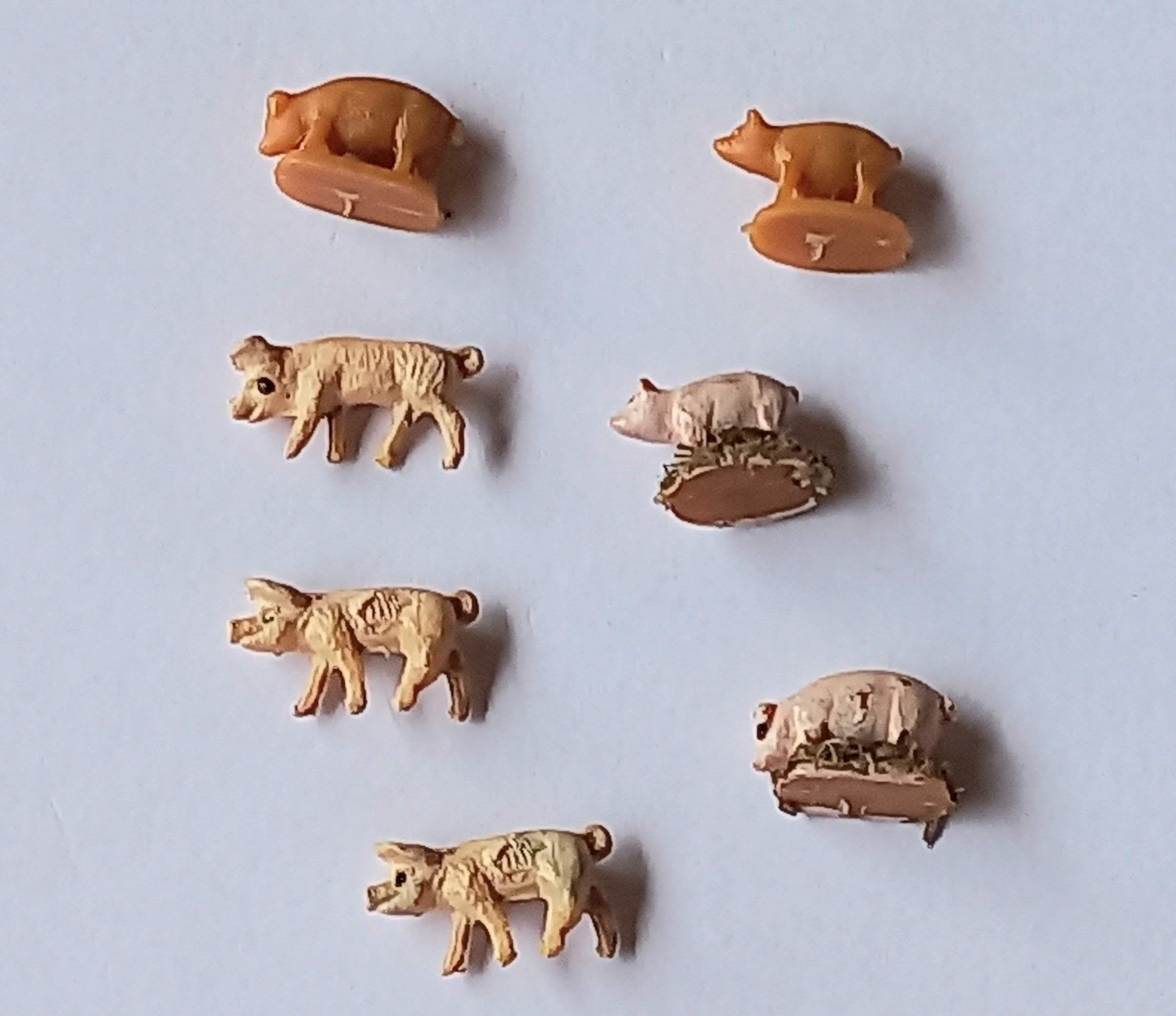 Conjunto de 7 Porcos 'N'1:160 USADOS