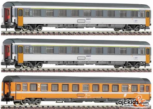  Conjunto de carros de passageiros de 3 peças "Mozart" da SNCF / ÖBB.- Fleischmann 816702