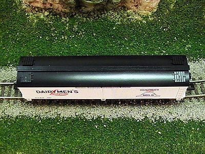 Roundhouse - Vagão  50' Wooden Express Reefer  General  Amercian Refrigerator Express  "DAIRYMEN'S LEAGUE MILK" .