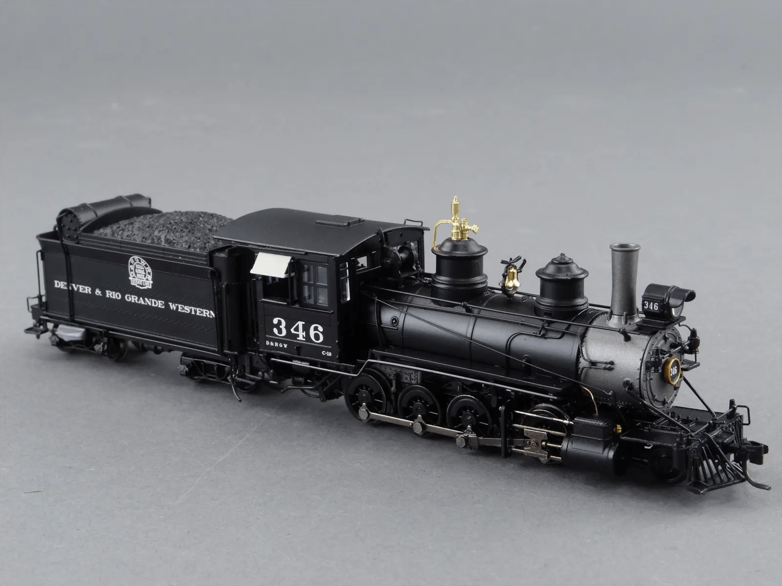 HOn3 -Blackstone Models Steam C-19 2-8-0 Consolidation - Sound & DCC Equipped -- Denver & Rio Grande Western #346 - (SEM CAIXA ORIGINAL)