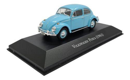 Miniatura Volkswagen Fusca Azul 1961 Metal 1:43 - Planeta Deagostini