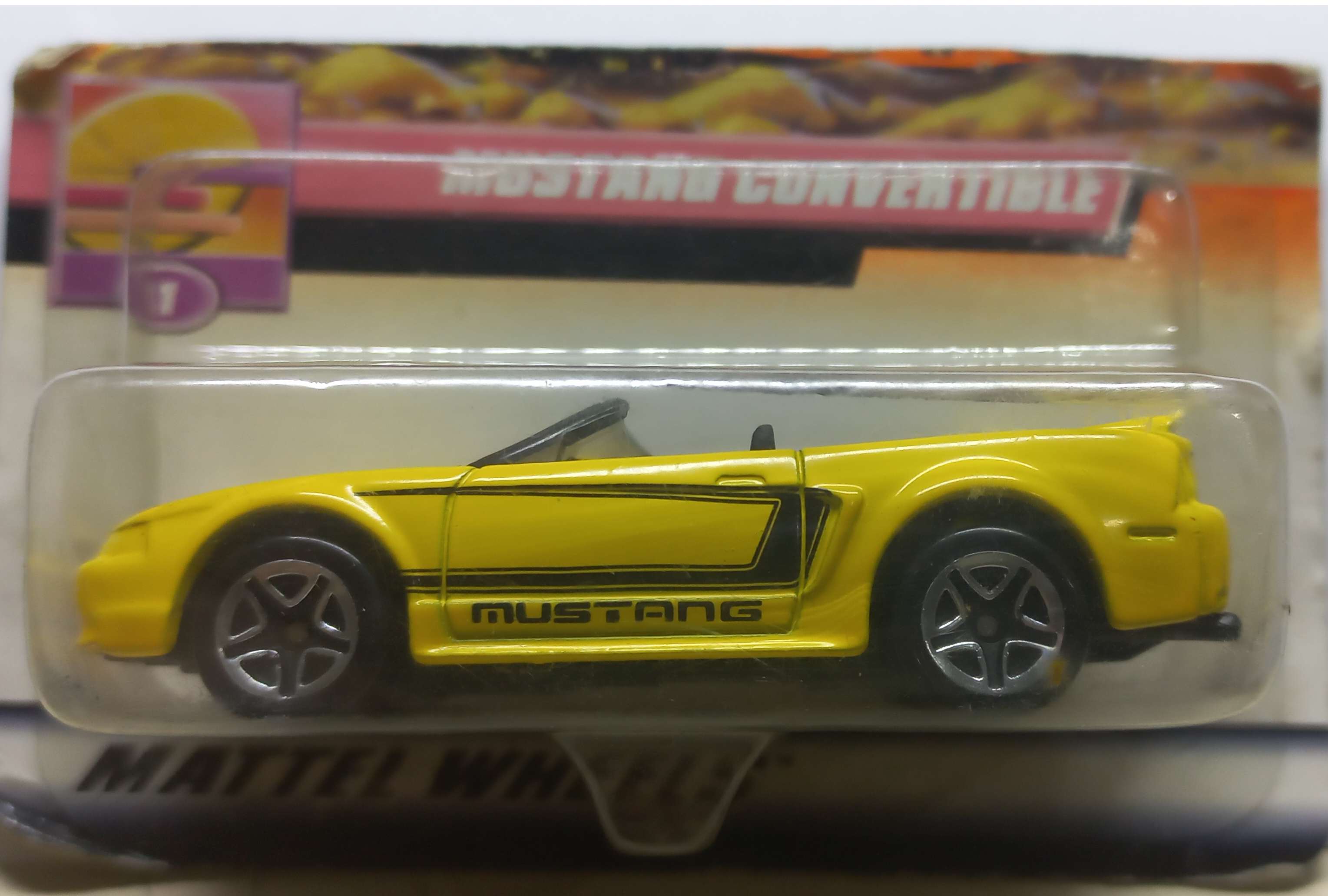 Matchbox Mustang Amarelo Conversível #3 1999 Open Road