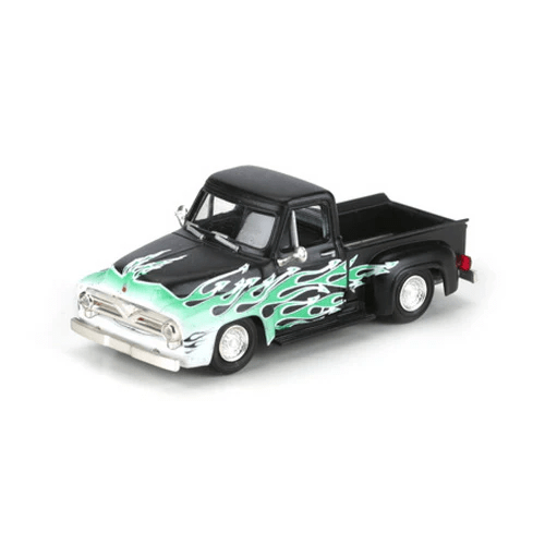 Athearn 26469 HO 1955 Ford F-100 Pickup Black/Flames