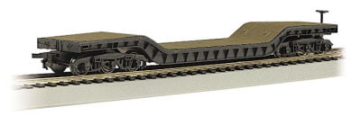 Bachmann 18349 - Vagão plataforma rebaixado central de 52 pés - sem carga (escala HO)