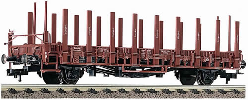 Fleischmann 5256 - Vagão de estaca com plataforma de freio, tipo Rs