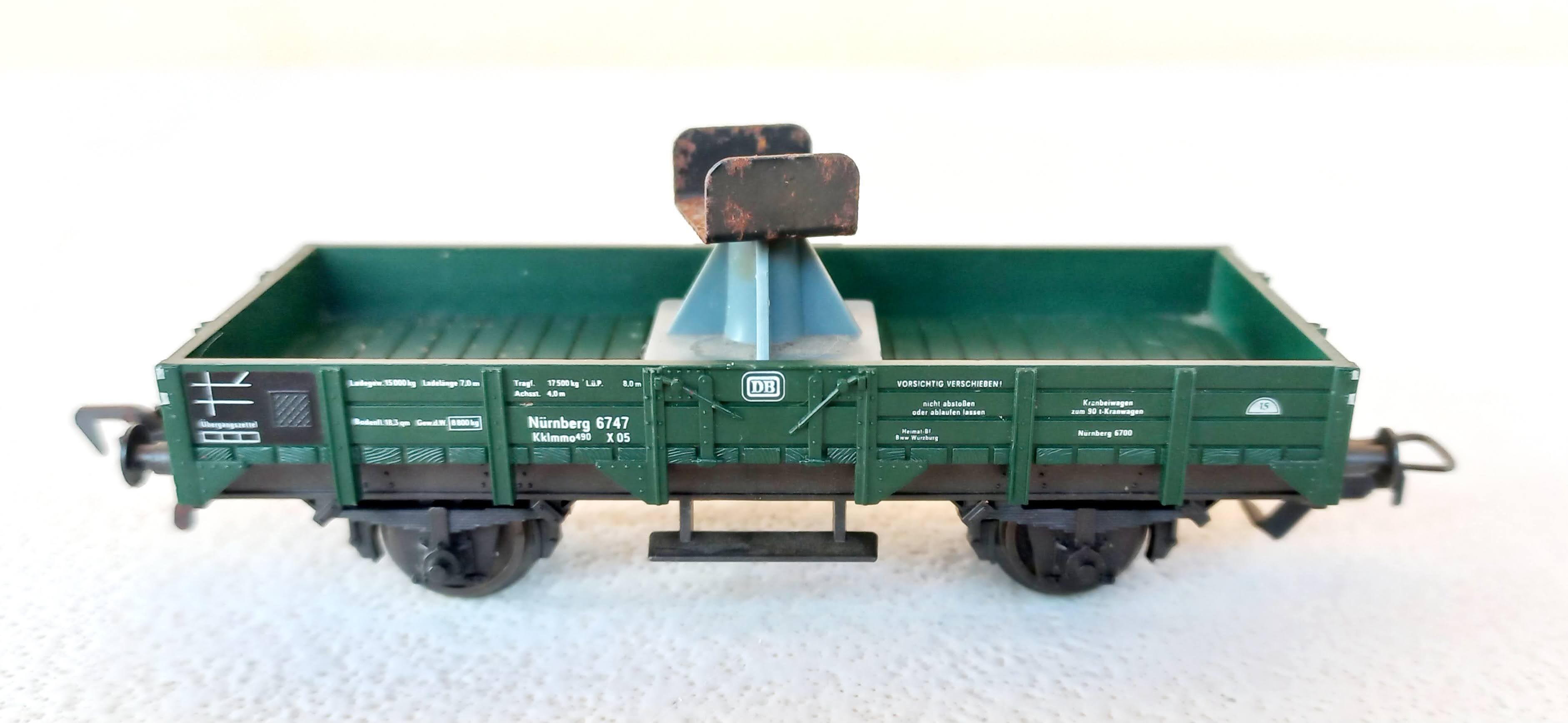 Fleischmann 5502 Vagão do Suporte do Guindaste Fleischmann da DB (SEMI NOVO)