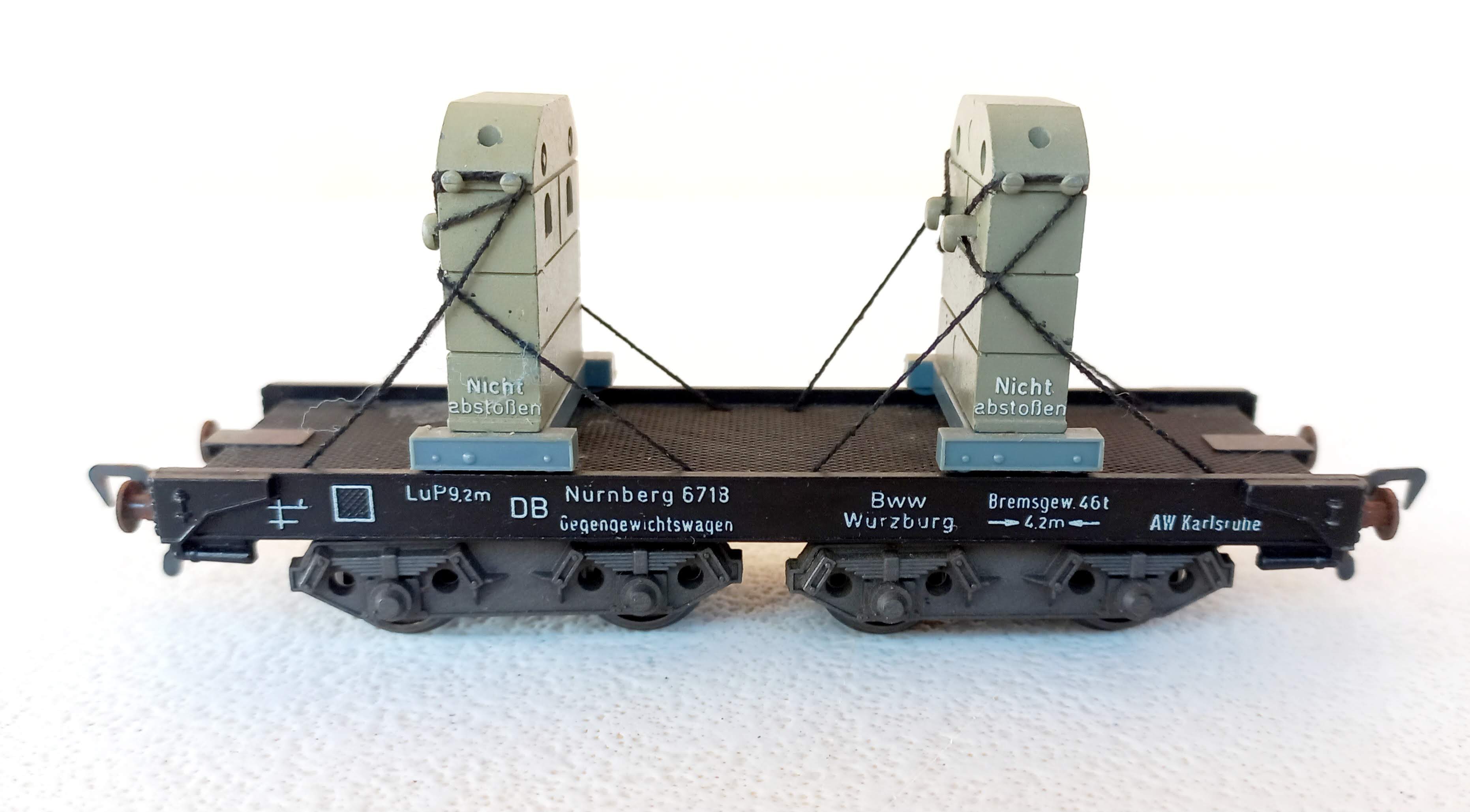 Fleischmann 5596 Vagão de contrapeso do Guindaste Fleischmann da DB (SEMI NOVO)