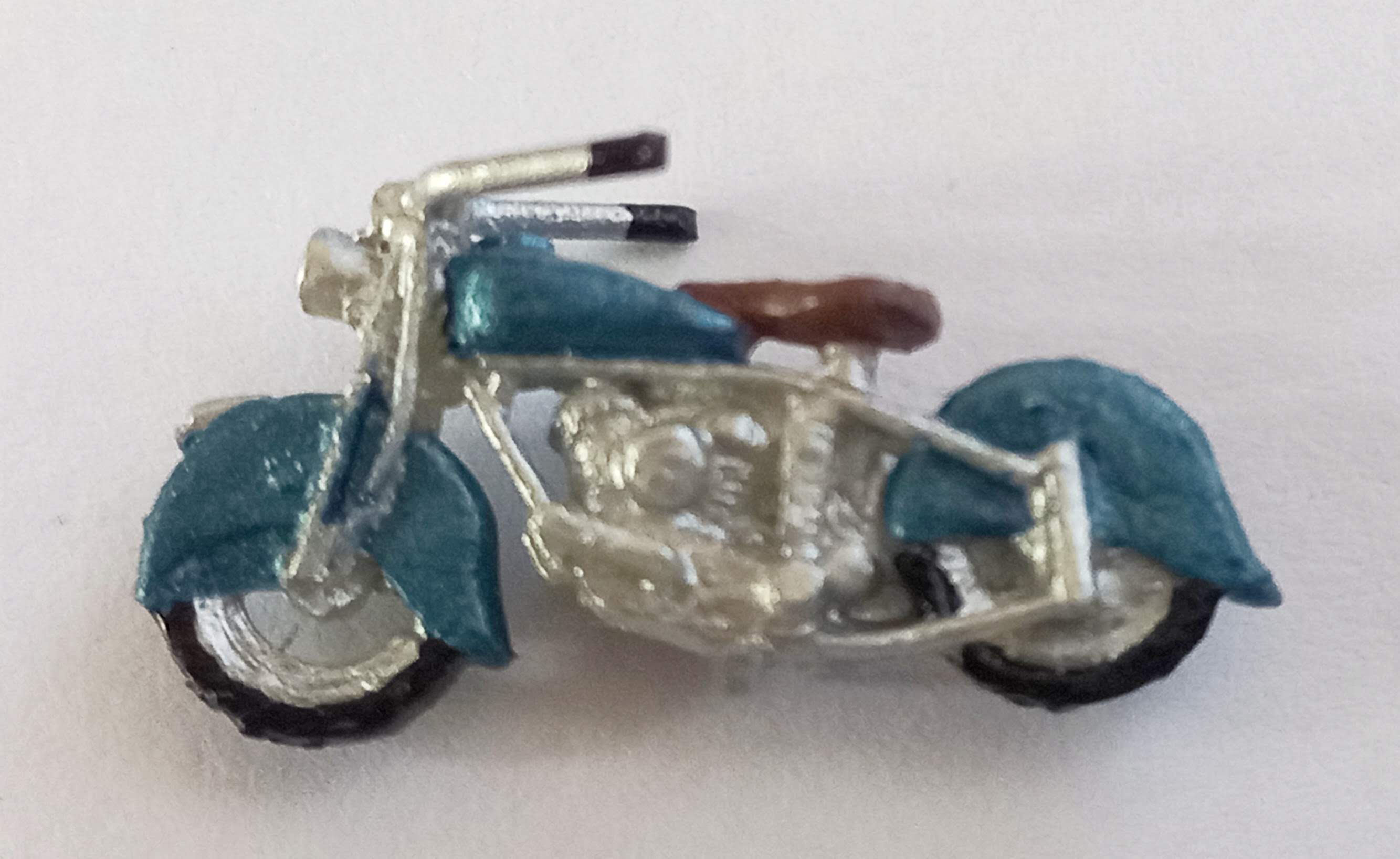Motocicleta anos 40 Azul Nº 0012 - HO