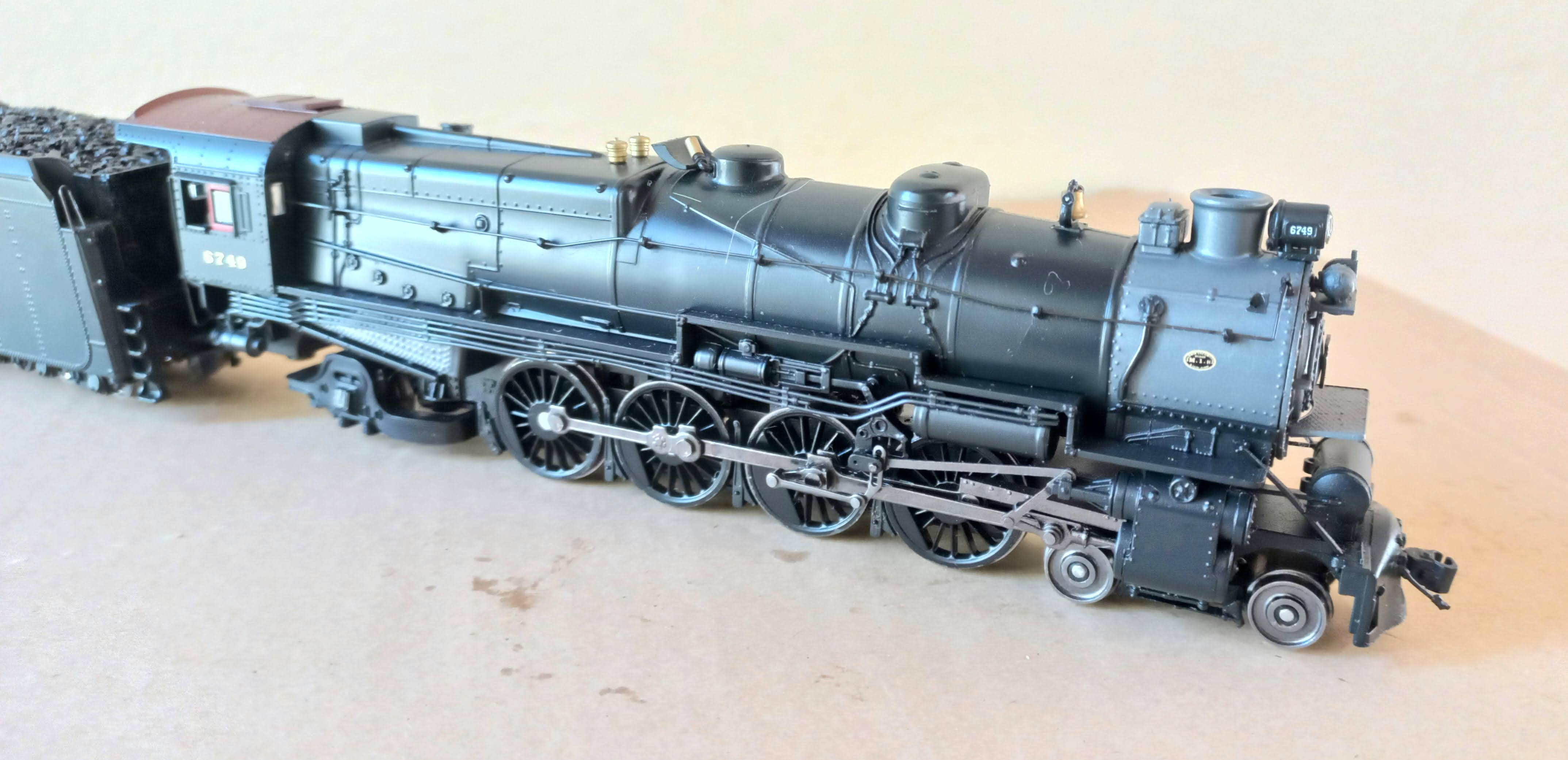 Broadway Limited 2212 HO Pennsylvania Railroad Classe M1a 4-8-2 Pós-1946 #6749 (Semi nova)