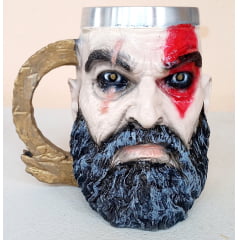 Canecas de Alumínio colecionáveis - Kratos  14 cm largura x 13,5 altura 