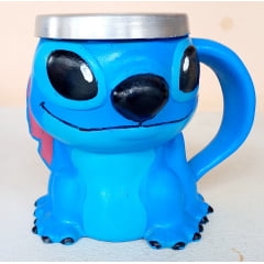 Canecas de Alumínio colecionáveis - Stitch  14 cm largura x 13 cm altura 