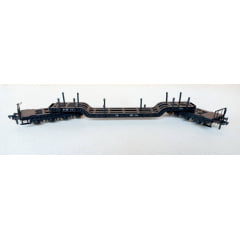 Fleischmann 1494 Vagão plataforma rebaixado de carga pesada da DB (SEMI NOVO) - (ANOS 60)