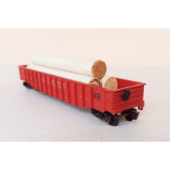 Lima - Vagão Gôndola Baixa Burlington com carga #83116