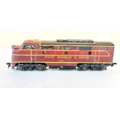 Locomotiva F7 A Gulf Mobile & Ohio  SEM MOTOR - (CARROCERIA DE METAL)