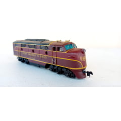 Locomotiva F7 A Gulf Mobile & Ohio  SEM MOTOR - (CARROCERIA DE METAL)