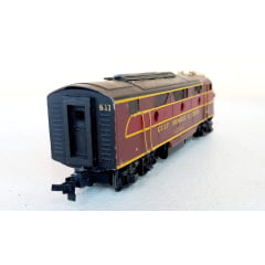 Locomotiva F7 A Gulf Mobile & Ohio  SEM MOTOR - (CARROCERIA DE METAL)