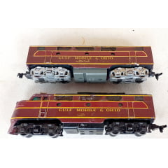 Locomotiva F7 A + F7 B Gulf Mobile & Ohio SEM MOTOR - (CARROCERIA DE METAL) Locomotiva F7 A + F7 B Gulf Mobile & Ohio SEM MOTOR - (CARROCERIA DE METAL)