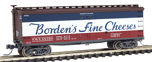 Atlas - Vagão frigorífico de madeira de 40 pés - Montado -- Borden's Fine Cheeses nº 85350