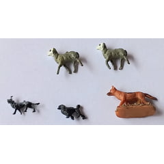 Conjunto de 5 Cachorros Diversos 'N' 1:160 USADOS