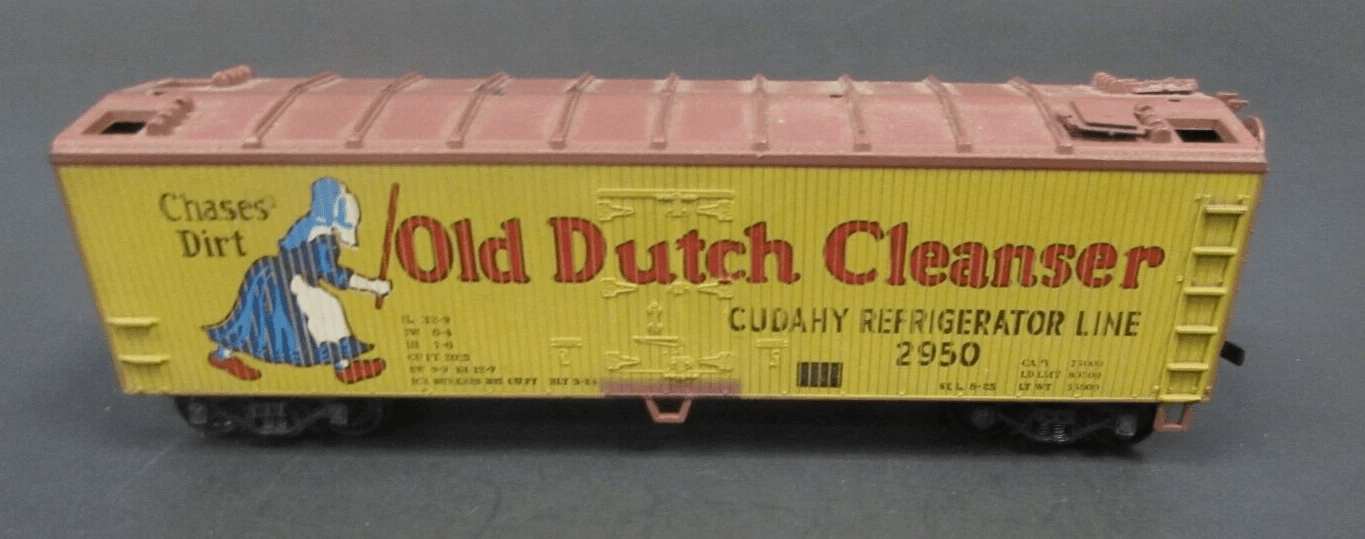 Kadee 49010 - Vagão  40' FT.DOUBLE  WOOD-SHEATHED  REFRIGERATOR CUDAHY REFRIGERTOR  LINE OLD DUTCH CLEANSER #2953