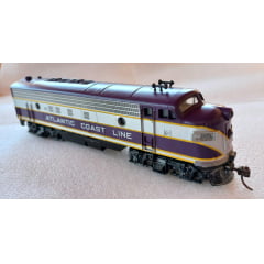 * Conjunto de Locomotiva FP7 Atlantic Cost Line #893 Atlas Roco + 05 Carros de Passageiros Frateschi