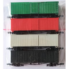 "OFERTA" de 4 Vagões Box  Antigos CORES DIVERSAS, SEM AS RODAS