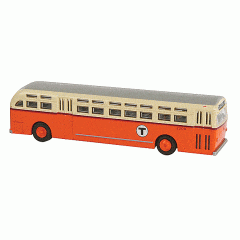 Transit Motor Coach MBTA (Boston T), City 2 Door Bus - Boston #2208 (laranja, creme, prata) "N" 1:160