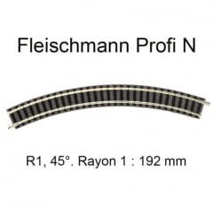 Trilho Curvo R 1 45º "N" Fleischmann "picollo" - 9120