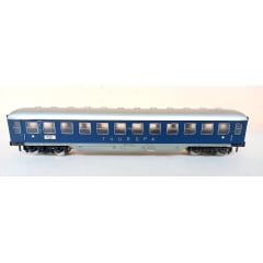 Fleischmann 1509 - Conjunto de 3 Carro de Passageiro TOUROPA Preparado para Iluminação (ANOS 60) ITEM DE COLEÇÃO