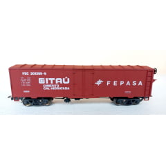 Frateschi 2022 - Vagão Fechado FEPASA - ITAÚ # FSC 301268-9 - (CAIXA DE ACRILICO)