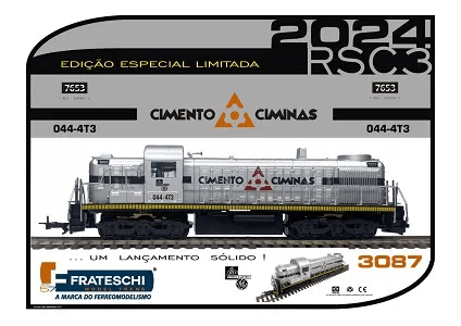 "LANÇAMENTO" - Locomotiva RSC-3 CIMINAS - FRATESCHI - 3087