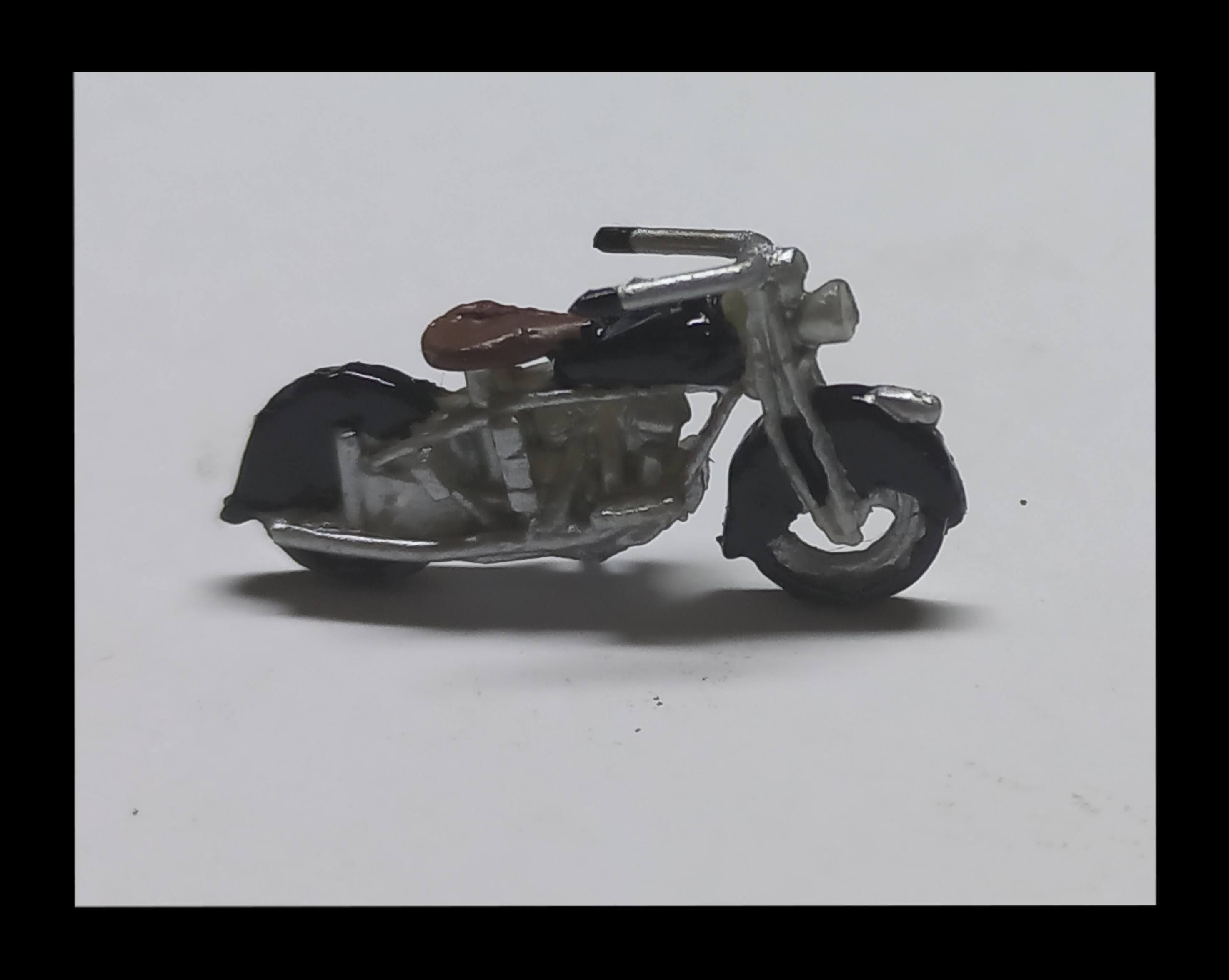 Motocicleta anos 40 Preto Nº 0010 - HO