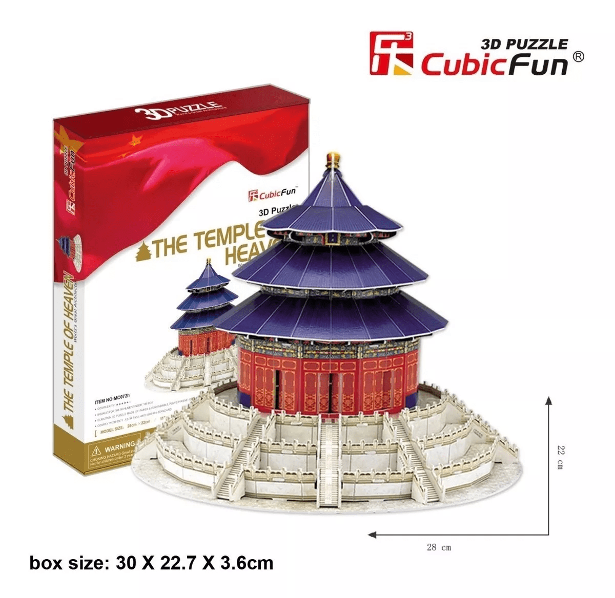3D Puzzle Brinquedos Jigsaw Modelo CubicFun DIY O Templo do Céu (China) MC072h Modelo de papel de papelão Grande arquitetura do mundo
