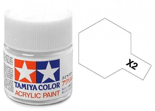 Tinta Acrílica X-2 Branco (23 ml) - Tamiya