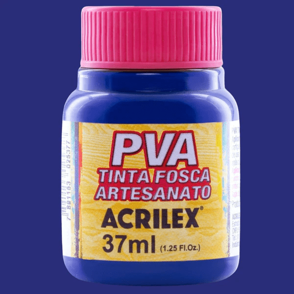 Tinta PVA Acrilex 37ml Artesanato Fosca azul Ultramar 543