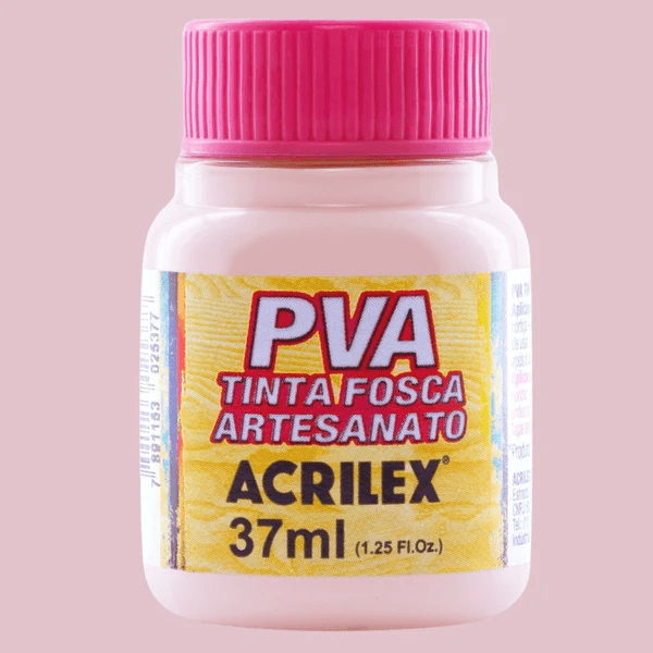 Tinta PVA Acrilex 37ml Artesanato Fosca Rosa Bege 813