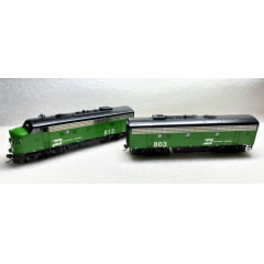 Athearn Genesis HO Locomotiva SEMI NOVAS  EMD F9A+B Burlington Northern  #812/#803 com  DCC & Som - Unidade A SEM CAIXA