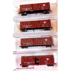 Broadway Limited 868- Conjunto  com 4 Vagões Stock Car  Pennsiyvania  escala HO -  A #134406 - B#134535 - C #134643 - D#135499