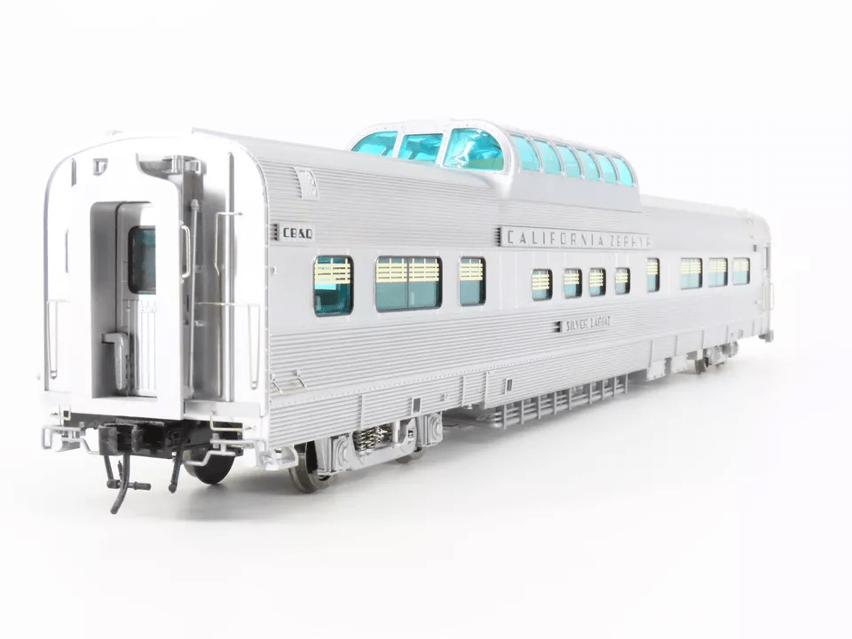 Broadway Limited Carro Vista Dome California Zephyr Silver Lariat -  Com Luz - SEMi NOVO (SEM CAIXA)