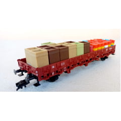 FLEISCHMANN 5221 - Vagão Plataforma DB #431 256 Com Decoração 
