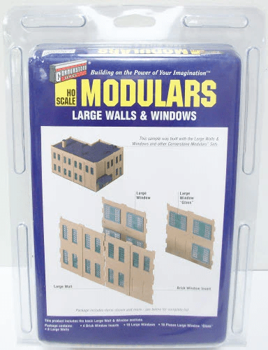 Paredes pequenas com grande janela de guilhotina de metal - Cornerstone Modulars 933-3732 - Kit
