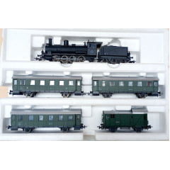 Piko - Conjunto de Locomotiva 0.8.0 OBB #655.196 + 3 Carros de Passageiros 2° Classe e 1 Vagão Bagagem 