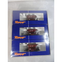 Roco 66031 - Conjunto de 3 peças de Vagões de lastro do tipo Talbot do DRG