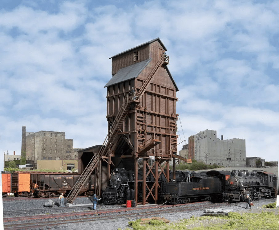Walthers  933-2922 - Torre de Carvão de Madeira - Kit - 7-1/2 x 6-1/2 x 10-5/8" 19,1 x 16,5 x 27 cm